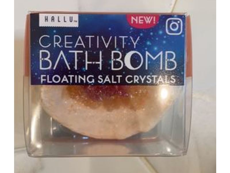 Hallu Creativity Bath Bomb Floating Salt Crystals, Geode
