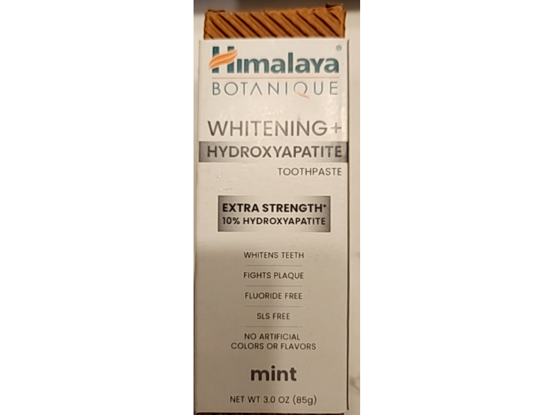 Himalaya Botanique Whitening+ Hydroxyapatite Toothpaste, Mint, 3.0 oz/85 g