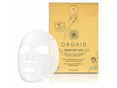 Orgaid Organic Sheet Mask, Vitamin C & Revitalizing, 3.2 fl oz/96 mL