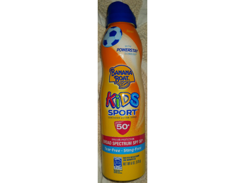 Banana Boat Kids Sport Sunscreen Lotion Spray, SPF 50+, 6 oz/178 g