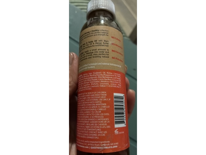 Dr. Miracle's Strong + Healthy Restoring Hair & Scalp Oil, Black Castor & Tea Tree, 4 fl oz/118 mL