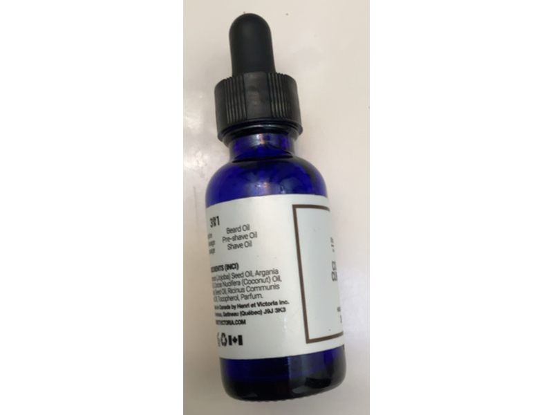 Henri Et Victoria 3 In 1 Beard Oil, Cognac & Cuban Cigars, 1 oz/28 g