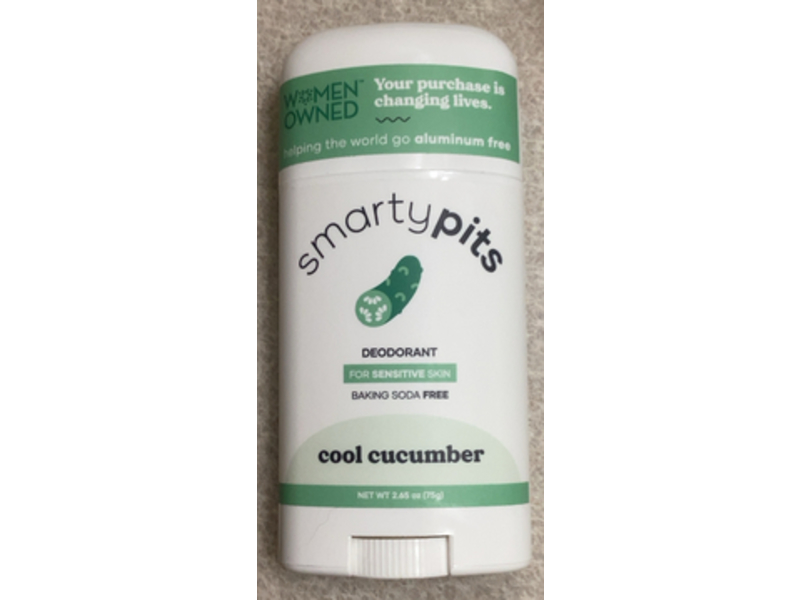 Smartypits Deodorant, Cool Cucumber, Sensitive Skin, 2.65 oz/75 g