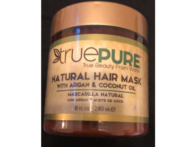 TruePure Natural Hair Mask, Argan & Coconut Oil, 8 fl oz/240 mL