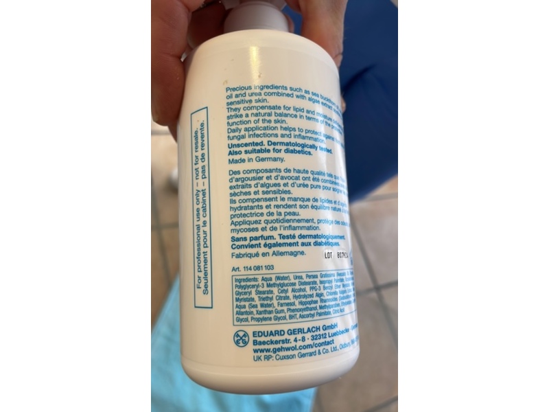 Gehwol Med Lipidro Cream, 17.6 oz/500 mL