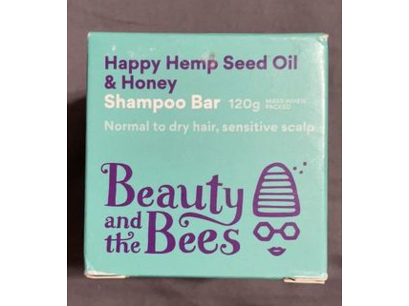 Beauty And The Bees Shampoo Bar, Honey & Hemp Seed Oil, 120 g