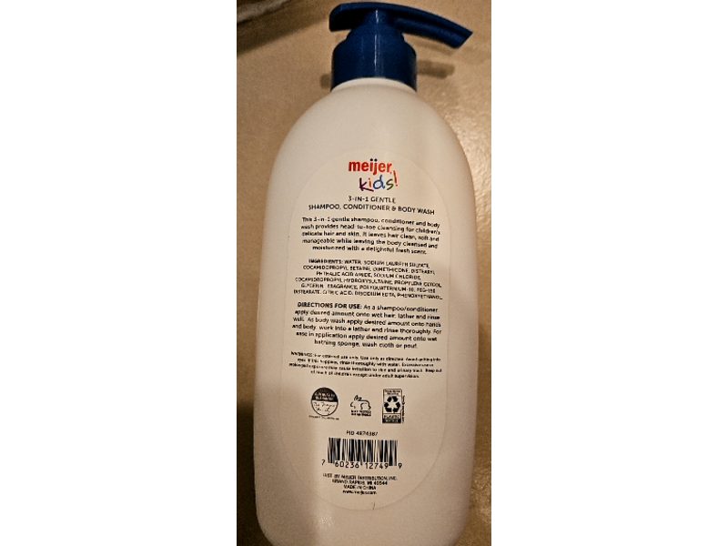 Meijer Kids 3-In-1 Shampoo + Conditioner & Body Wash, 18 fl oz/532 mL