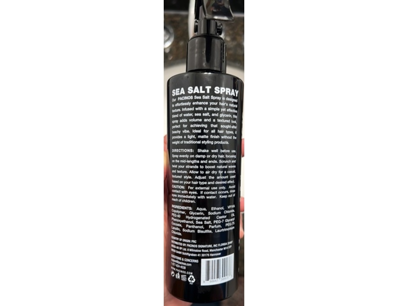 Pacinos Sea Salt Spray, 8 oz/236.59 mL