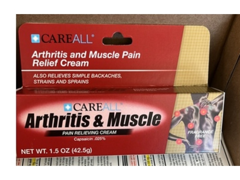 Careall Arthritis & Muscle Pain Relief Cream, 1.5 fl oz/42.5 g