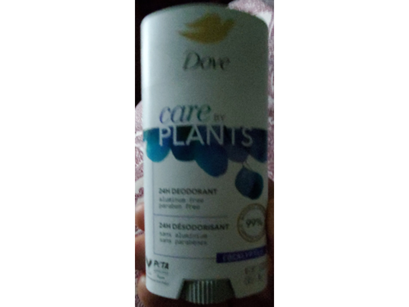 Dove Care By Plants 24H Deodorant, Eucalyptus, 2.6 oz/74 g