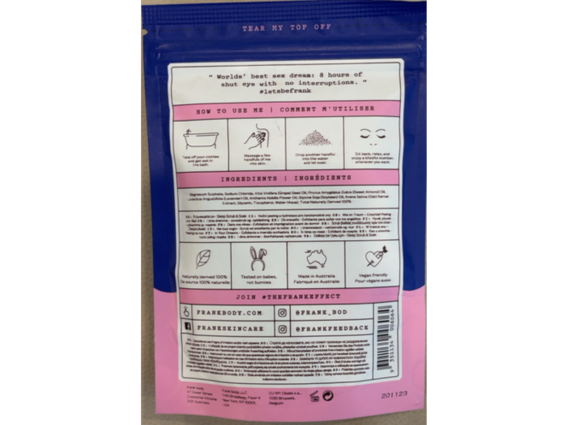 Frank Body In Your Dreams Sleep Scrub & Soak, 4.23 oz/120 g