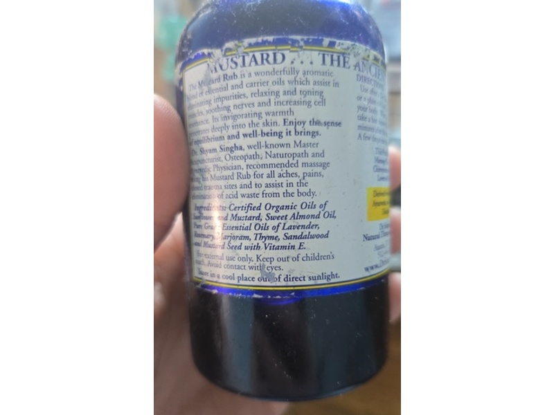 Dr. Singha's Mustard Rub Massage Oil, 6 oz/178 mL