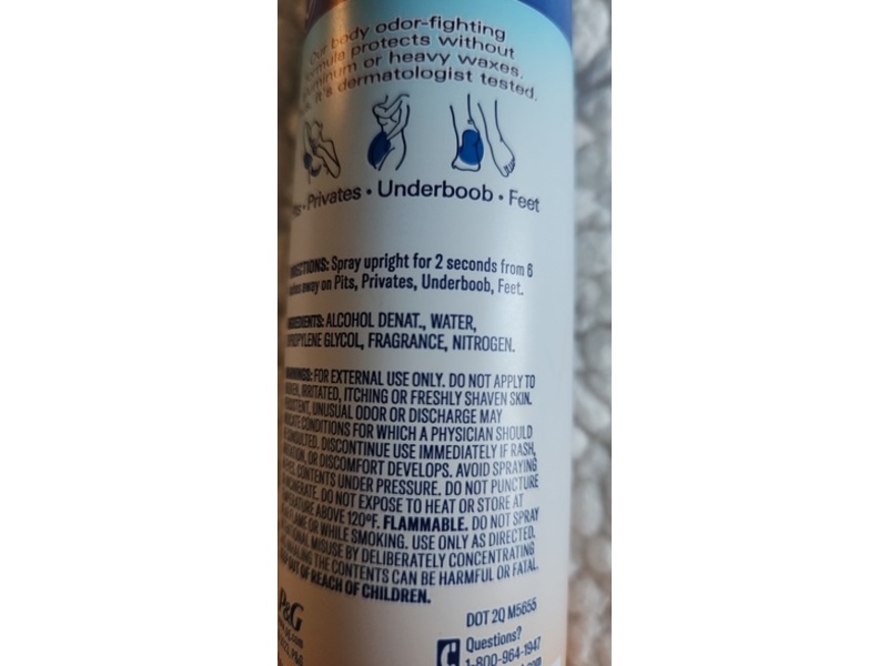 Secret Whole Body Deodorant, Peach+Vanilla Blossom, 3.5 oz/99 g