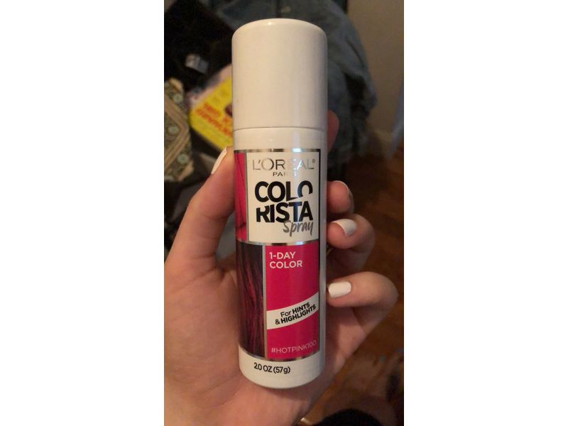 L'Oreal Paris Colo Rista Spray 1-Day Color, Hot Pink 100, 2.0 oz/57 g
