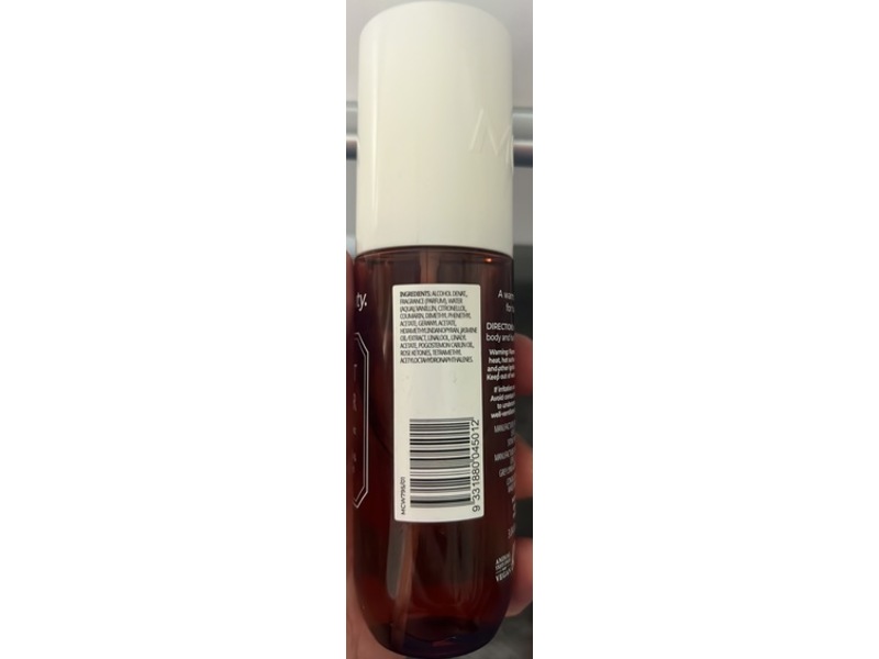 MCoBeauty Burnt Sugar Fragrance Mist, Sweet Vanilla & Amberwood, 3.04 fl oz/90 mL