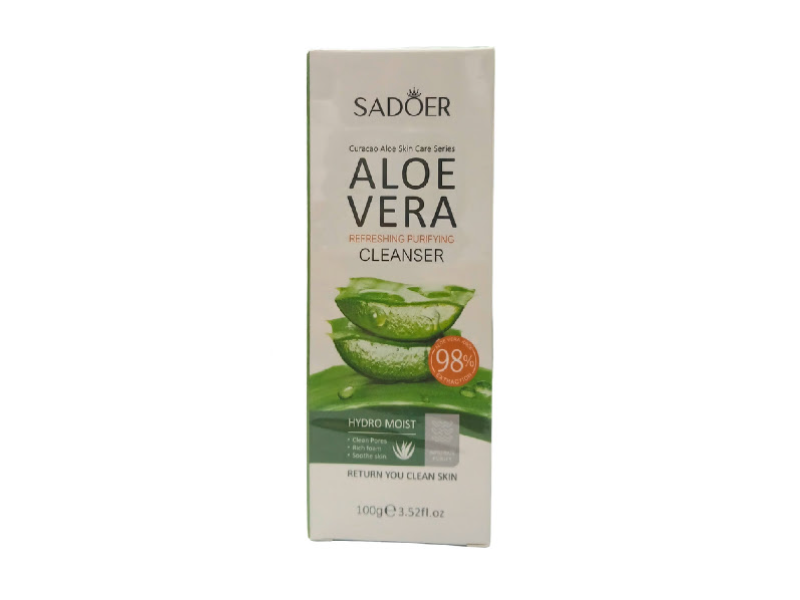 Sadoer Refreshing Purifying Cleanser, Aloe Vera, 3.52 oz/100 g