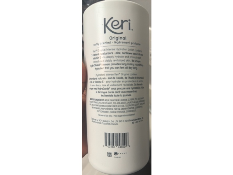 Keri Original Intense Hydration Lotion, Softly Scented, 900 mL