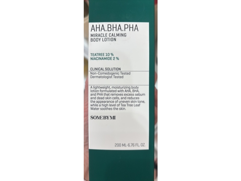 Some By Mi AHA BHA PHA Miracle Calming Body Lotion, 6.76 fl oz/200 mL