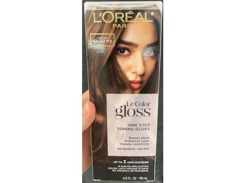 L'Oreal Paris Le Color One Step Toning Gloss, Rich Brunette, 4.0 fl oz/118 mL