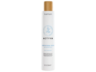 Kemon Actyva Nutrizone Ricca Shampoo, 8.5 fl oz/250 mL