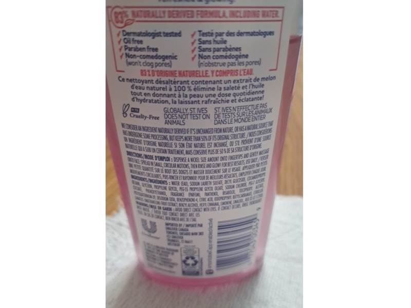 St.Ives Hydrate & Glow Cleanser, Watermelon, 8 fl oz/236 mL