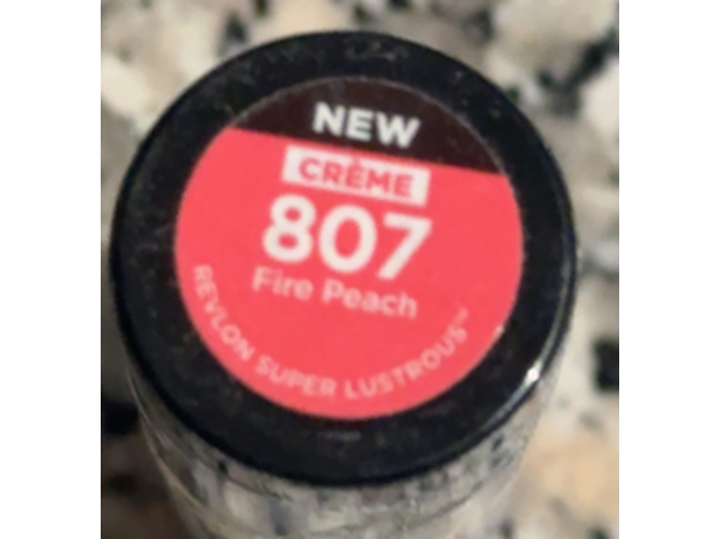 Revlon Super Lustrous Lipstick, 807 Fire Peach, 0.15 oz/4.2 g