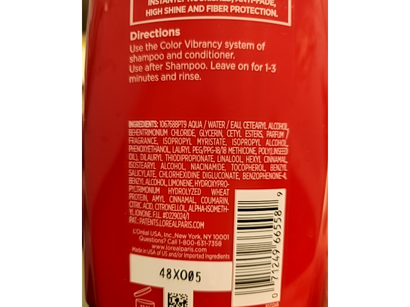 L'Oreal Paris Elvive Color Protecting Conditioner, Linseed Elixir + Anti Oxidants Uv, 13.5 fl oz/399 mL