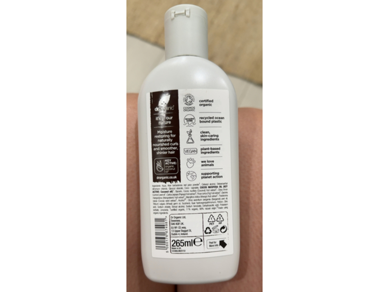 Dr. Organic Conditioner, Coconut Oil, 265 mL