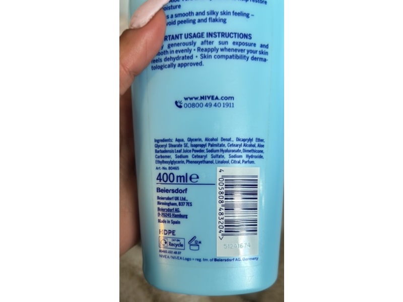 Nivea Sun After Sun Moisture, 400 mL
