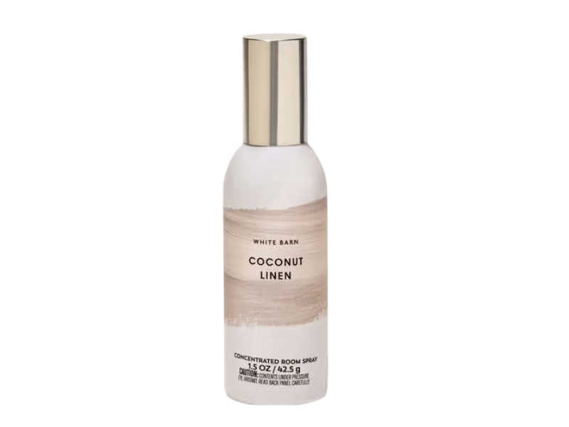 Bath & Body Works White Barn Concentrated Room Spray, Coconut Linen, 1.5 oz/42.5 g