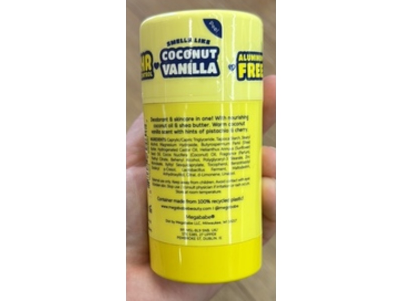 Megababe Skincare Deodorant, The Coco Deo, 2.6 oz/75 g