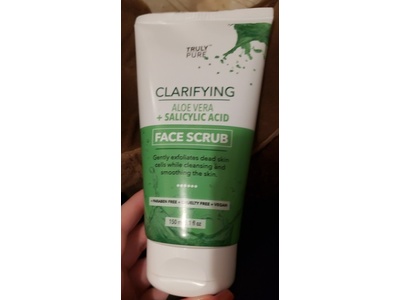 Truly Pure Clarifying Face Scrub, Aloe Vera + Salicylic Acid, 5.1 fl oz/150 mL