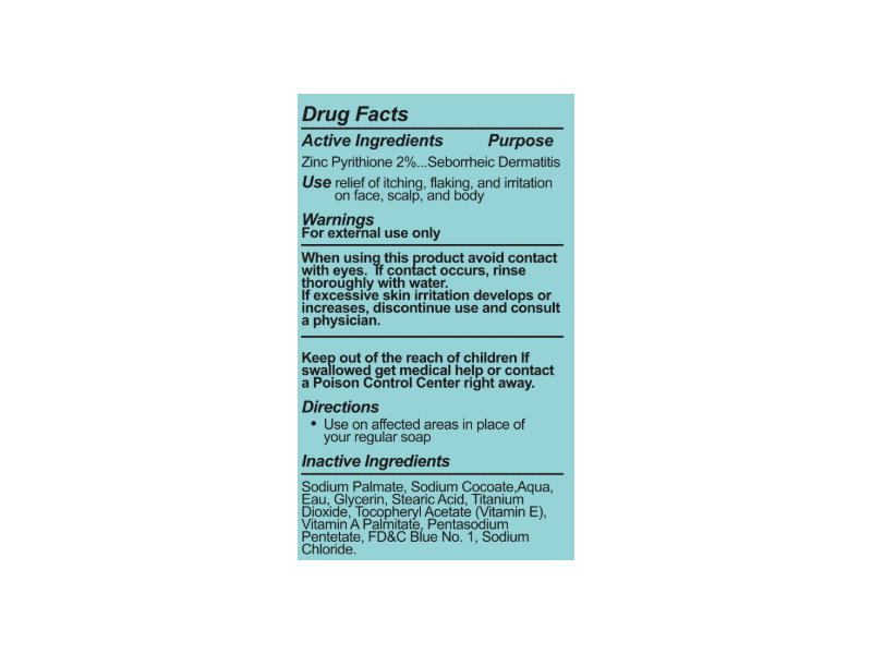 Burke Pharmaceuticals ZP Cleansing Bar, 2% Zinc Pyrithione, 3.5 oz/99 g