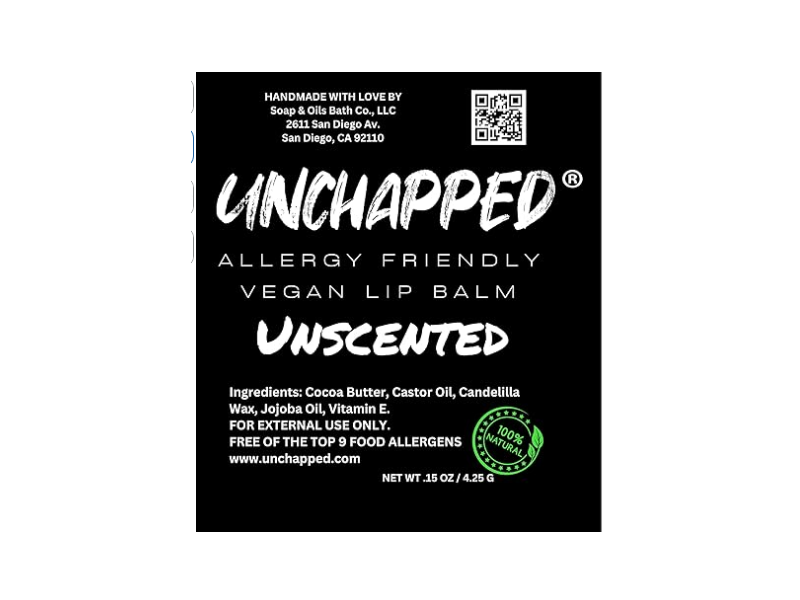 Unchapped Lip Balm, Unscented, 0.15 oz/4.25 g