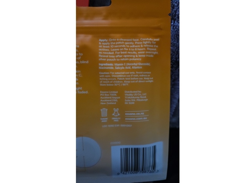 Essano Super Glow Brightening Micro Dart Patches, Vitamin C + Niacinamide & Salicylic Acid, 9 Count