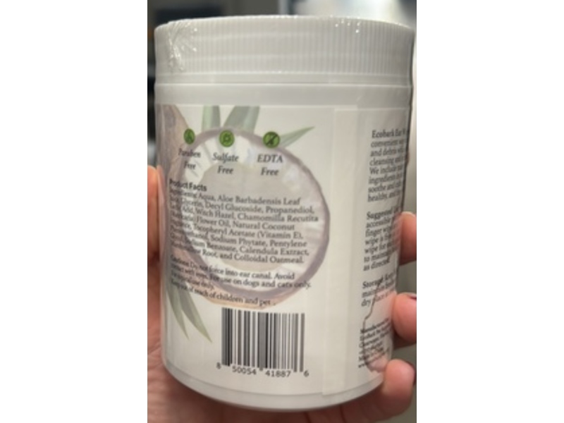 EcoBark Cleansing Ear Wipes, Coconut Vibes, 50 Count