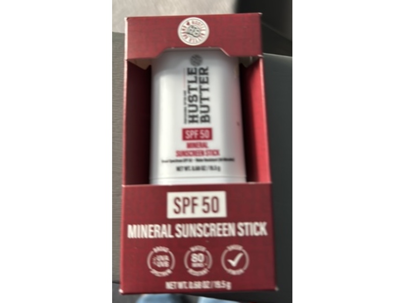 Hustle Butter Mineral Sunscreen Stick, SPF 50, 0.68 oz/19.5 g