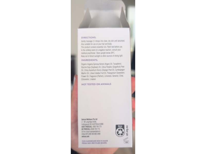 Swisse Argan Youthful Face Oil, 1.7 fl oz/50 mL