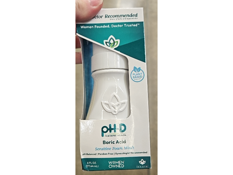 pH-D Feminine Health Sensitive Foam Wash, Boric Acid, 6 fl oz/177.44 mL