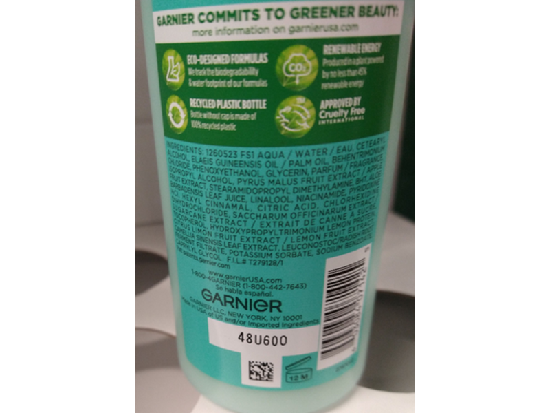 Garnier Fructis Pure Clean Hair Reset Hydrating Conditioner, Aloe Vera + Vitamin E, 12 fl oz/355 mL