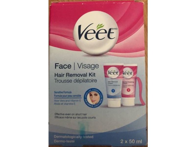 Veet Face Hair Removal Kit, Sensitive, Visage, 50 mL