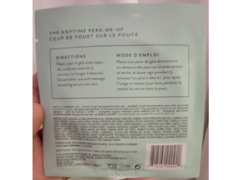 Patchology Flash Patch Eye Gels, 1 Pair