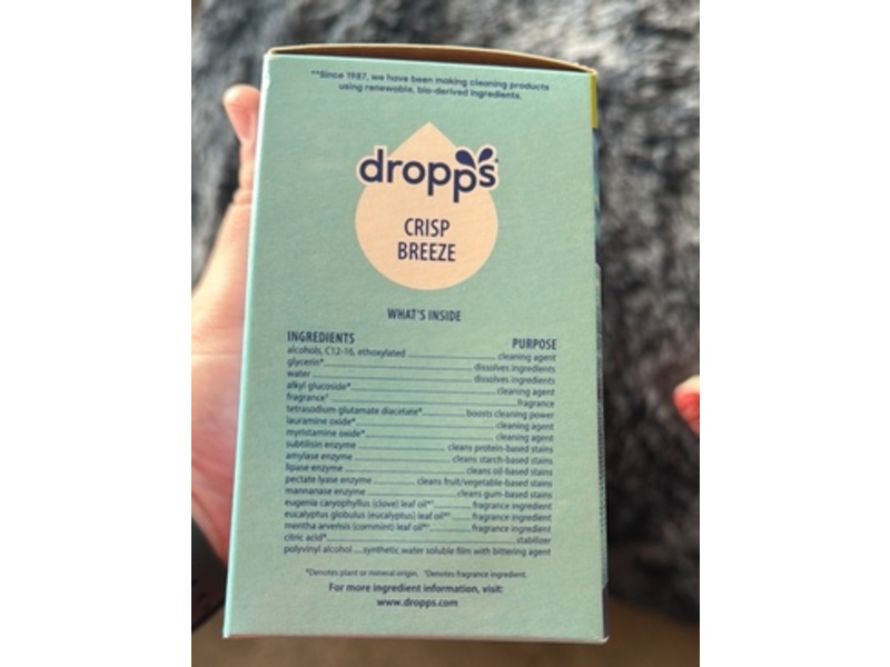 Dropps Odor + Stain Powder Laundry Detergent, Crisp Breeze, 32 Loads, 10.15 oz/288 g