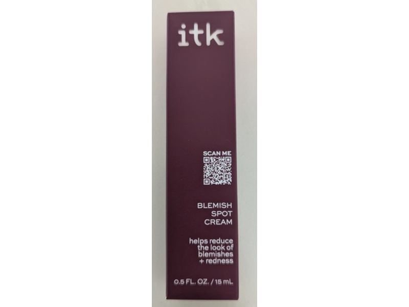 Itk Blemish Spot Cream, 0.5 fl oz/15 mL