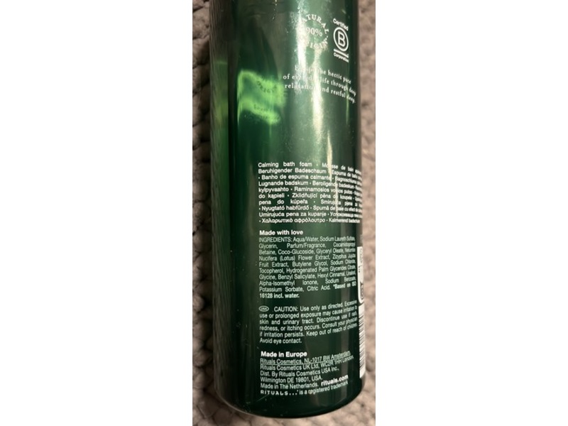 The Ritual Of Jing Relax Bath Foam, 16.9 fl oz/500 mL