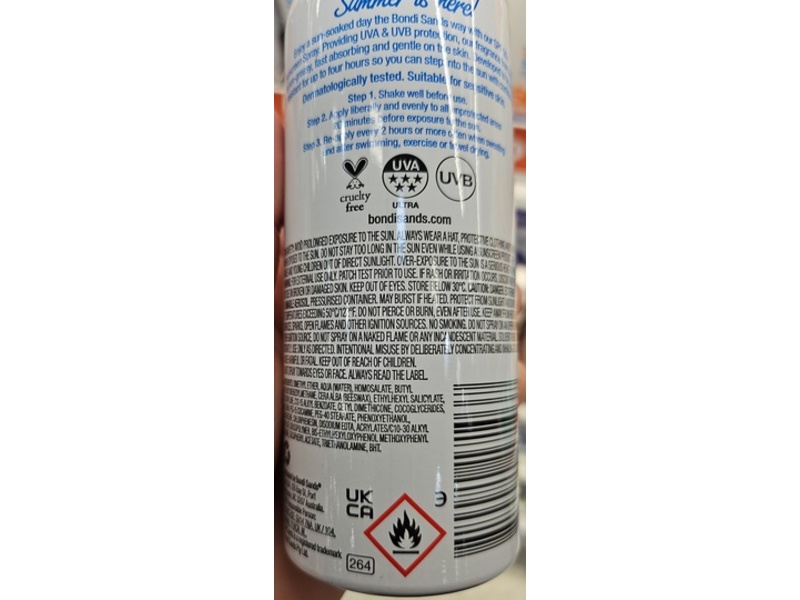 Bondi Sands Very High Protection Sunscreen Spray, Fragrance Free, SPF 50+, 6.52 fl oz/160 g