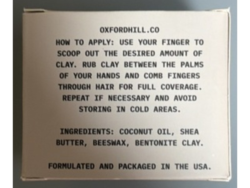 OXFORDhill Texture Styling Clay, High Hold, 2 oz