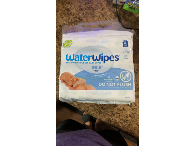 Waterwipes Baby Wipes, 240 Count, Pack Of 4