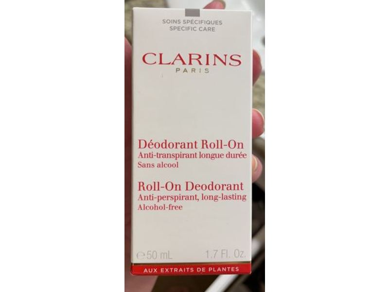 Clarins Paris Deodorant Roll On, 1.7 fl oz/50 mL