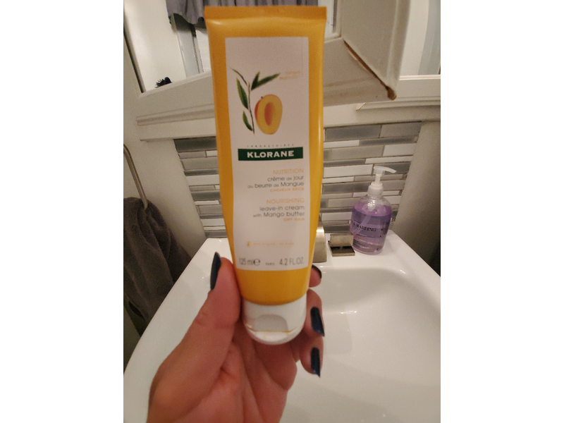 Klorane Nourishing Leave-in Cream with Mango Butter, 4.2 oz/125 mL